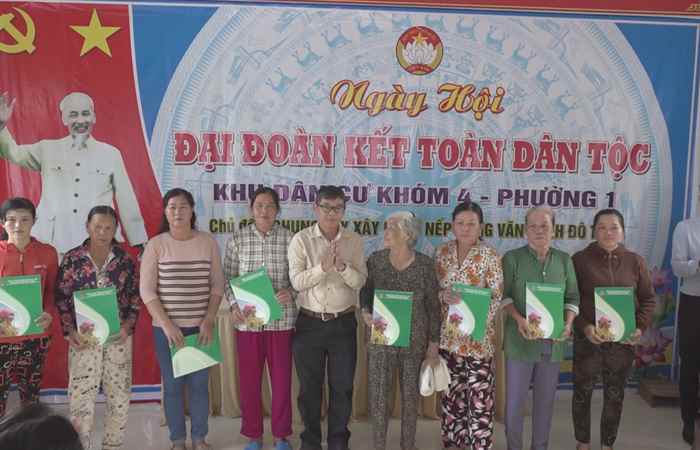 Ngã Năm: Khóm 4 - Phường 1 tổ chức Ngày hội đại đoàn kết toàn dân tộc ở khu dân cư